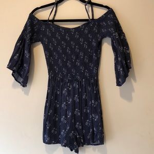 blue hollister romper